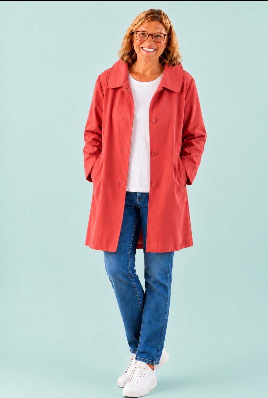 Talbots Petites Coral Trench Coat